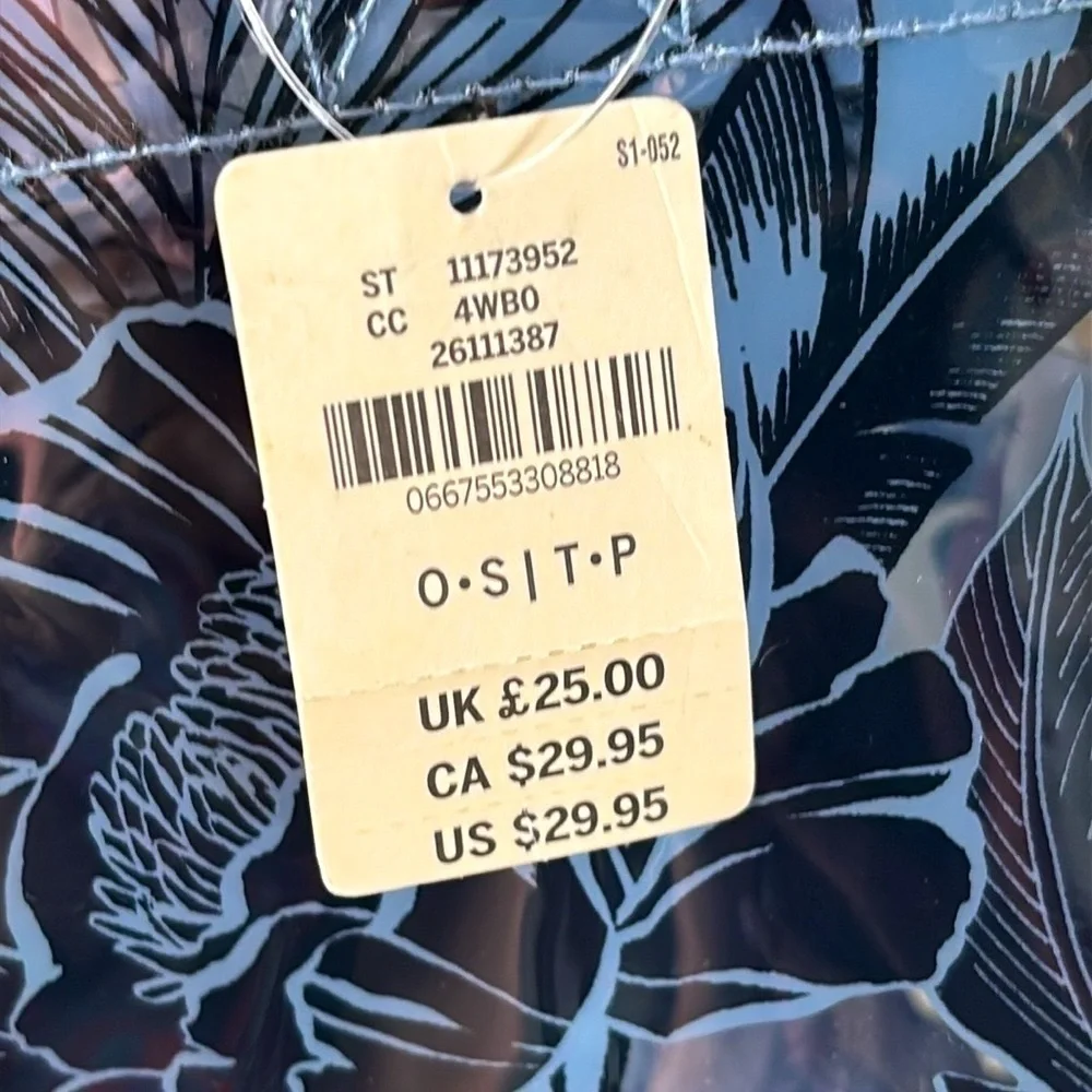 Brand New Pink Victoria’s Secret Blue Tropical Palm Clear Beach Tote Waterproof
